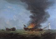 Robert Dodd Action Between the Quebec and the Surviellante china oil painting reproduction